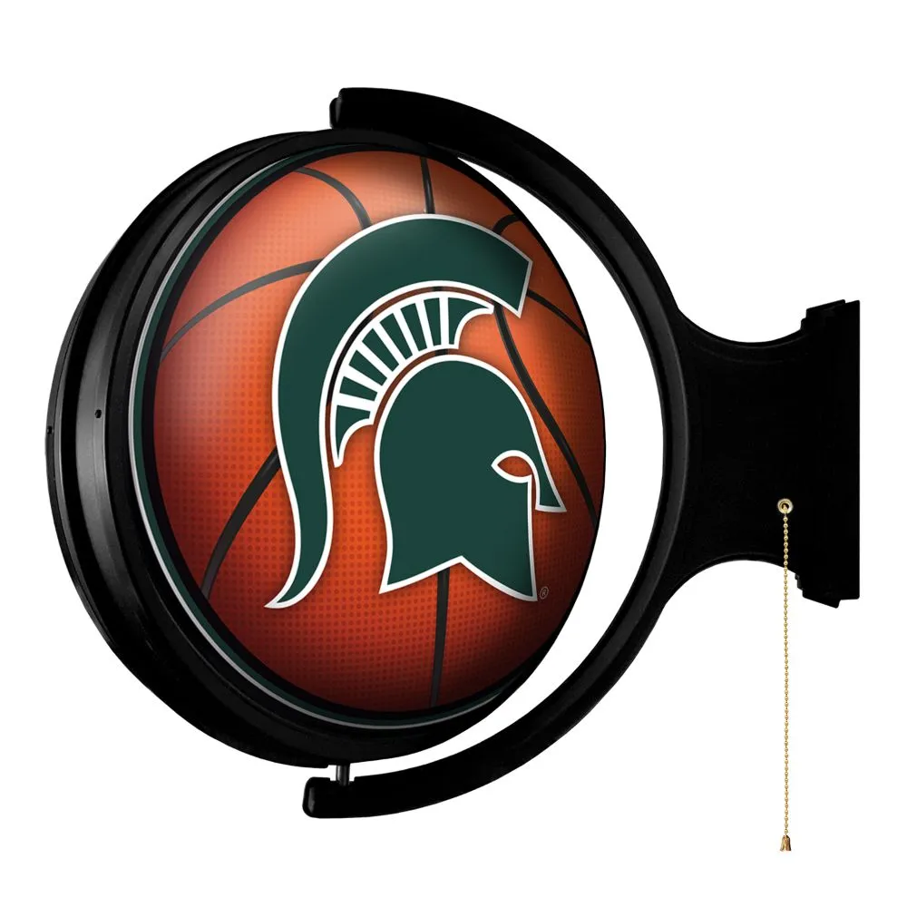 Michigan State Basketball Rotating Lighted Wall Sign