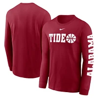 Alabama Nike Cotton Basketball Icon Long Sleeve Tee