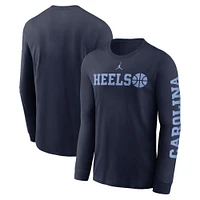 UNC Jordan Brand Cotton Basketball Icon Long Sleeve Tee