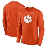 Clemson Nike Legend Primary Logo Long Sleeve Tee