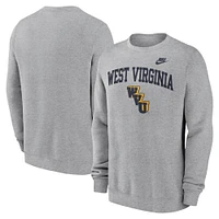 West Virginia Nike Embroidered Arch Vault Fleece Crew