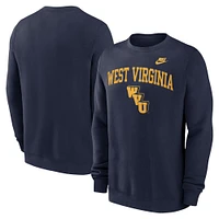 West Virginia Nike Embroidered Arch Vault Fleece Crew