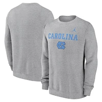 UNC Jordan Brand Primary Stack Club Fleece Crew