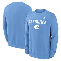 UNC Jordan Brand Primary Stack Club Fleece Crew