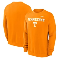 Tennessee Nike Primary Stack Club Fleece Crew