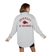 Arkansas Gameday Couture Way To Go Fleece Applique Shacket