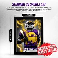LSU 12X16 In Acrylix LED Player Framed Print