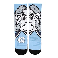 UNC Rock'em Split Face Mascot Socks