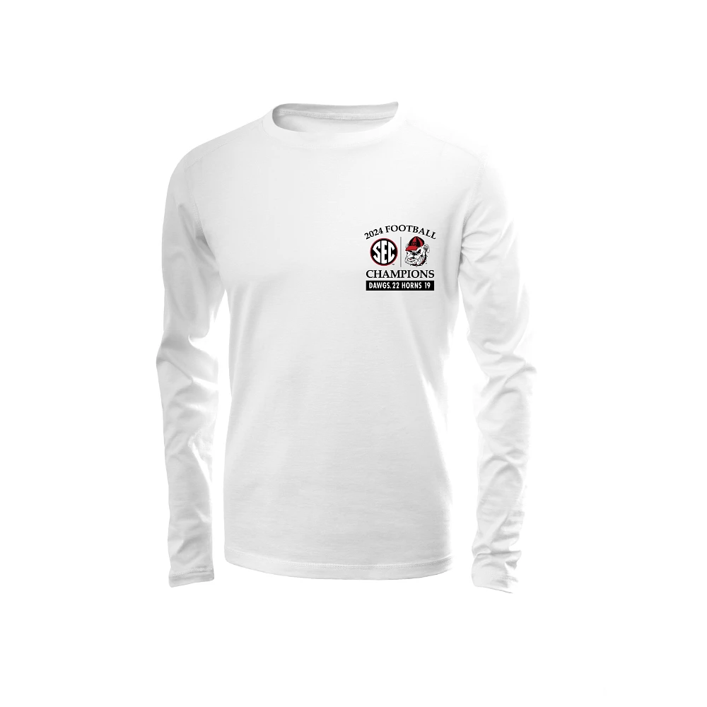 Georgia SEC 2024 Football Champs Score Long Sleeve Tee