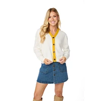 LSU Stewart Simmons The Glitter Script Cardigan