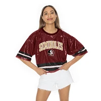 Florida State Gameday Couture Own the Game Full Sequin Crop Jersey