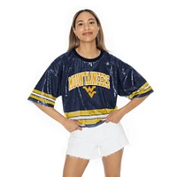 West Virginia Gameday Couture Own the Game Full Sequin Crop Jersey