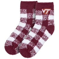 Virginia Tech ZooZatz Buffalo Check Fuzzy Socks