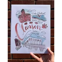  Clemson | Clemson 8  X 10  City Print | Alumni Hall