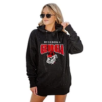 Georgia Gameday Couture Sideline Shimmer All Over Micro Rhinestone Hoodie