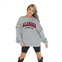 Alabama Gameday Couture Competitive Edge Drop Shoulder Jewel Crew