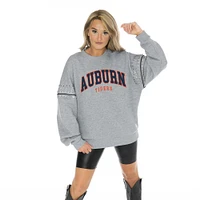 Auburn Gameday Couture Competitive Edge Drop Shoulder Jewel Crew