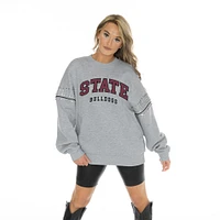 Mississippi State Gameday Couture Competitive Edge Drop Shoulder Jewel Crew