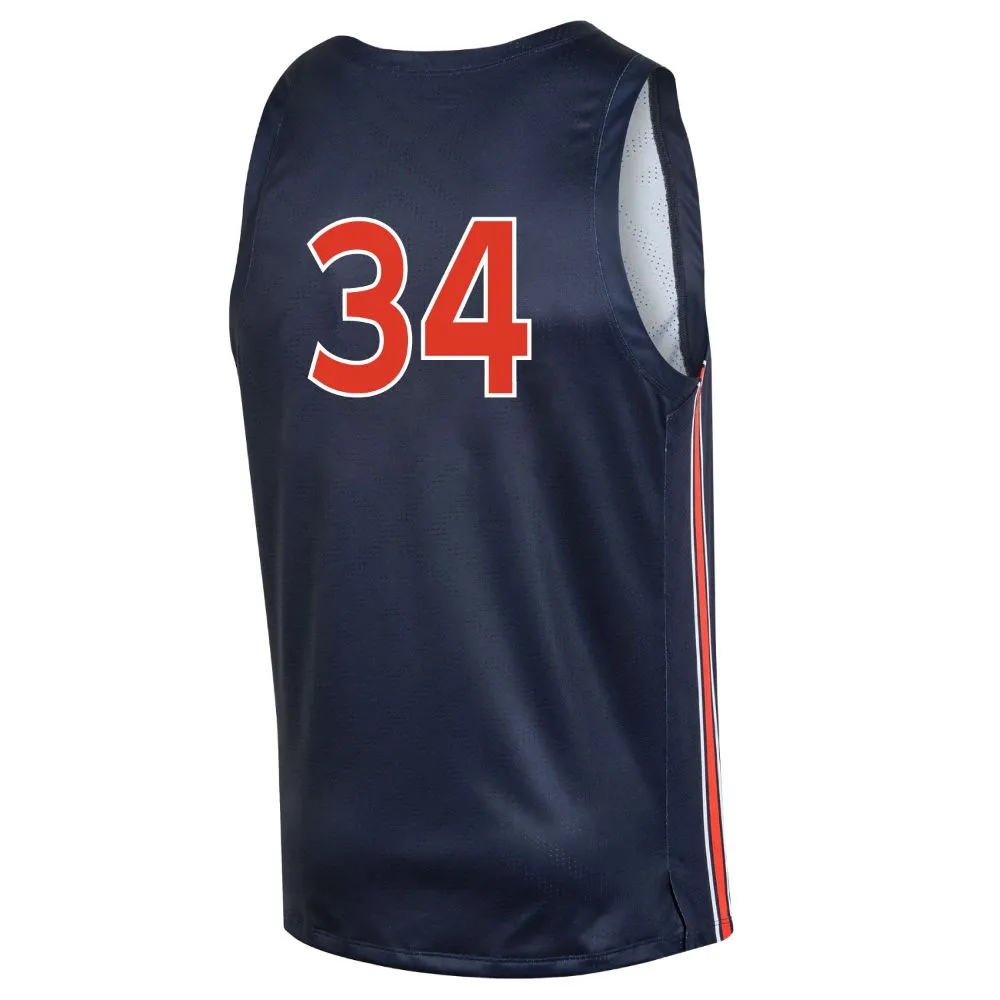 Aub | Auburn Under Armour Youth # 34 Basketball Replica Jersey Alumni Hall