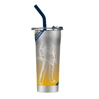  Wvu | West Virginia Stripe Straw Tumbler | Alumni Hall