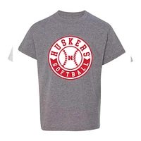 Nebraska Jordy Bahl YOUTH Circle Softball Tee