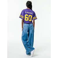 LSU The Zip-Up Cropped Jersey