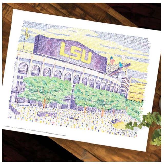  Lsu | Lsu Tiger Stadium Word Art Print 16in X 20in | Alumni Hall