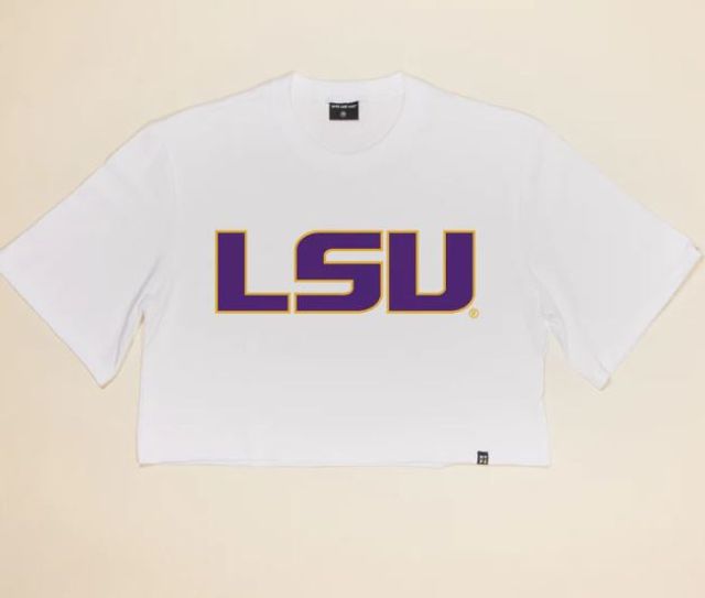 Lsu | Hype And Vice Touchdown Crop Tee Alumni Hall