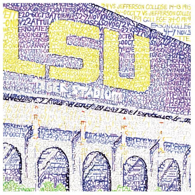  Lsu | Lsu Tiger Stadium Word Art Print 16in X 20in | Alumni Hall