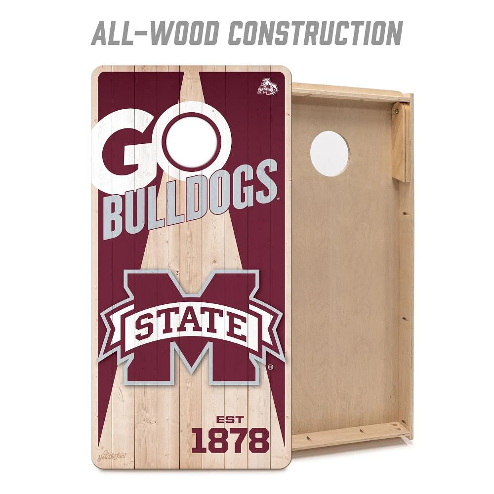 Mississippi State You the Fan Cornhole Board Set