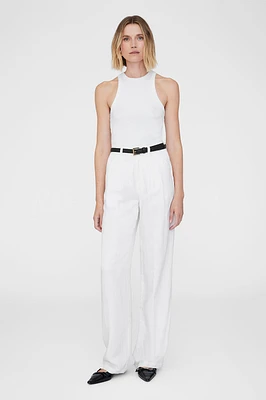Carrie Pant - White Linen Blend