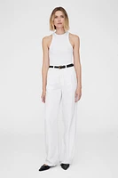 Carrie Pant - White Linen Blend