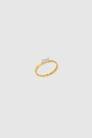 Delicate Baguette Diamond Pinky Ring