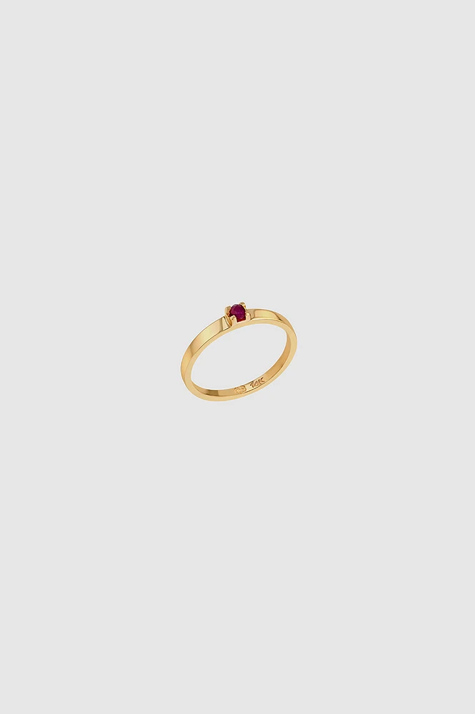 Delicate Ruby Pinky Ring