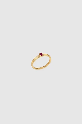 Delicate Ruby Pinky Ring