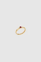 Delicate Ruby Pinky Ring