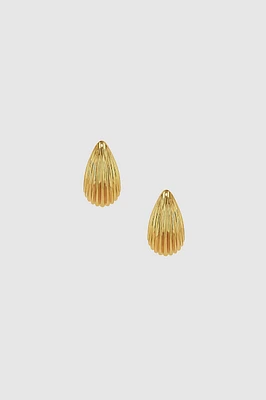 Ribbed Drop Earrings