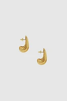 Ribbed Drop Earrings