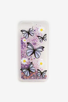 Étui d'iPhone 6/7/8 Plus à fleurs et papillons