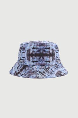 Chapeau de pêche en tie-dye bleu