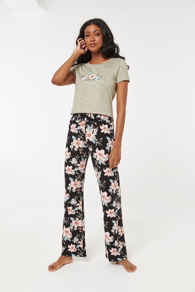 Pantalon de pyjama fleuri