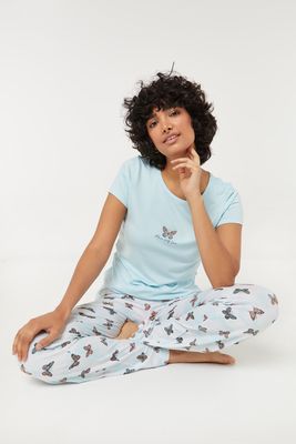 Pantalon de pyjama à papillon
