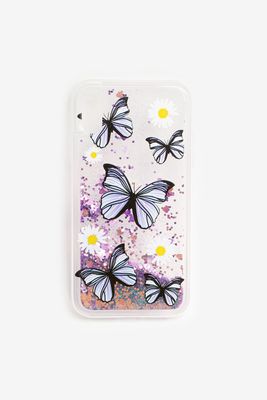 Étui d'iPhone XR à fleurs et papillons