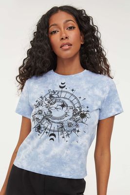 T-shirt lune astrologique tie-dye