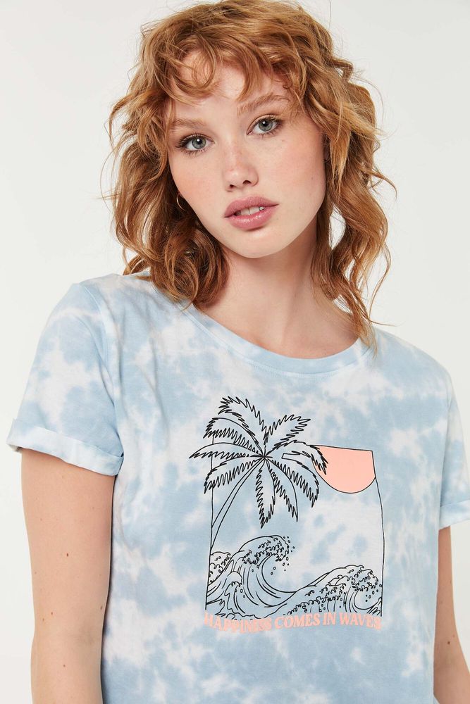 T-shirt plage tie-dye