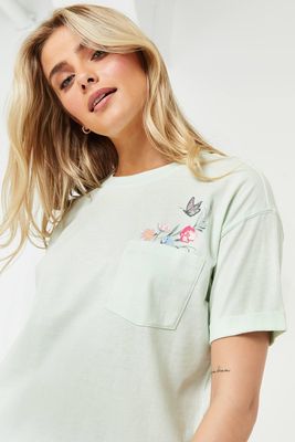 T-shirt papillon en coton