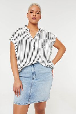 Chemise boutonnée rayée Taille Plus