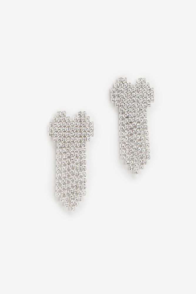 Boucles d'oreilles à cœur en cristaux