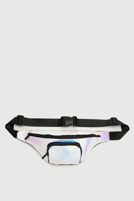 Sac banane peau de serpent iridescent