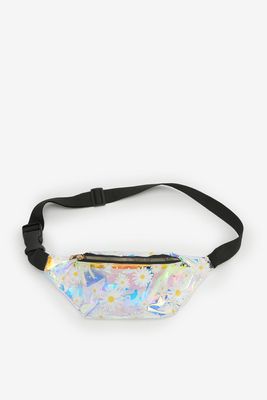 Sac banane iridescent à marguerites